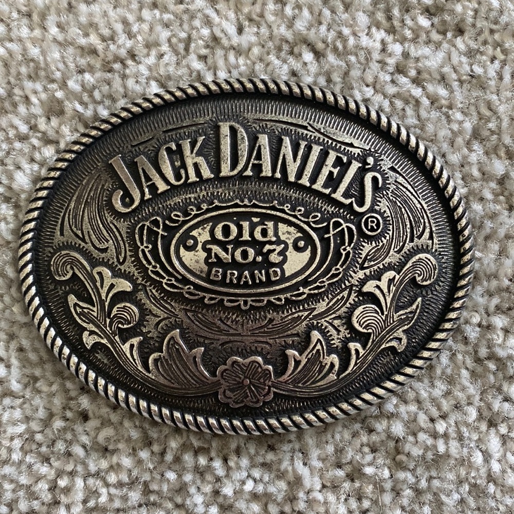 Jack Daniels round belt buckle